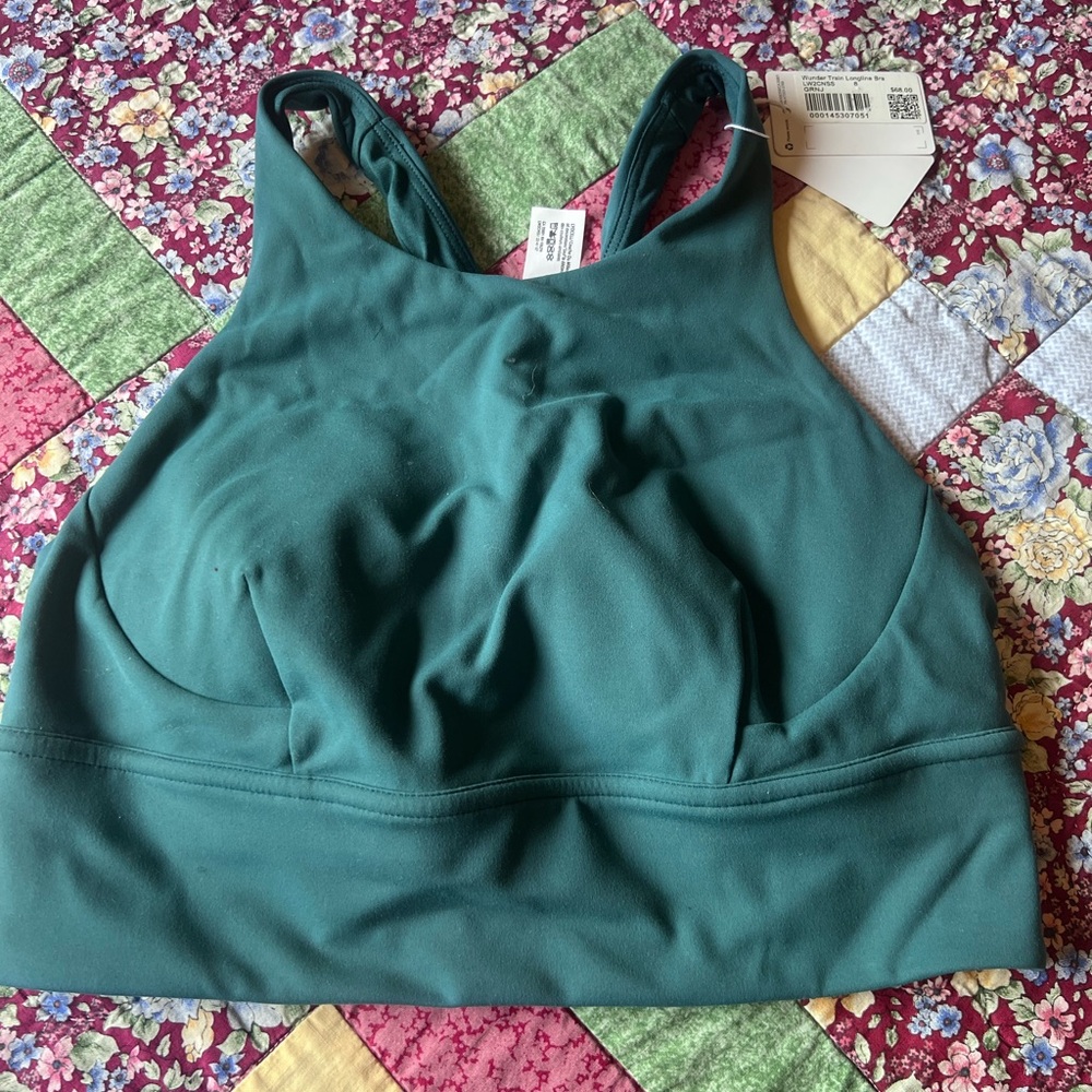 Wunder Train Longline Bra - Green Jasper